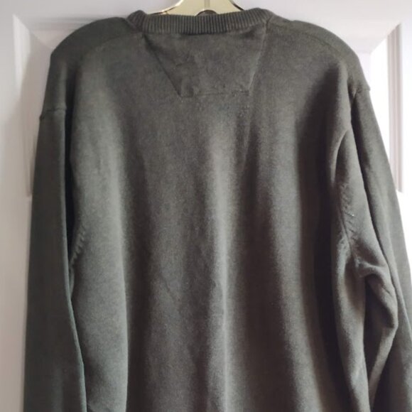 XL🧥Denver Hays vintage olive green sweater cotton blend - Picture 2 of 6